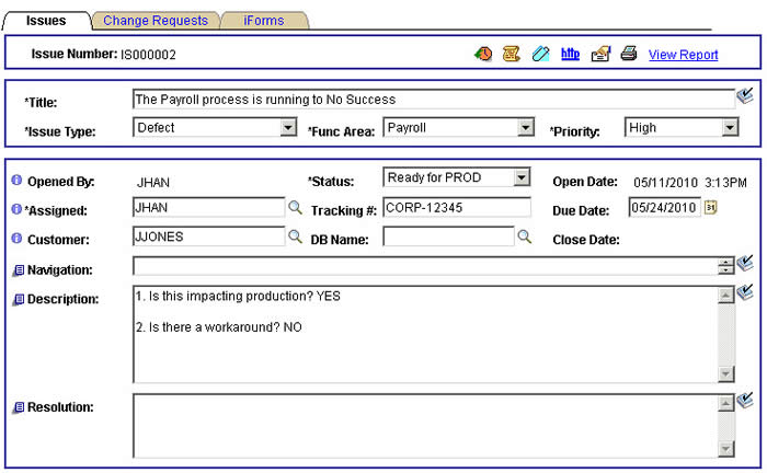 Issue Tracking